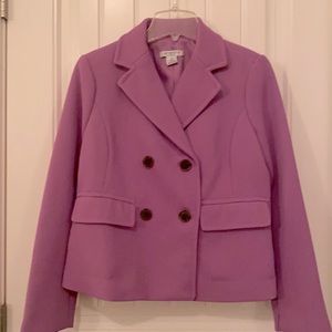 Cropped double breasted blazer